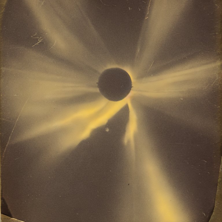 An ethereal sebia toned photograph of what seems to be a solar eclipse.